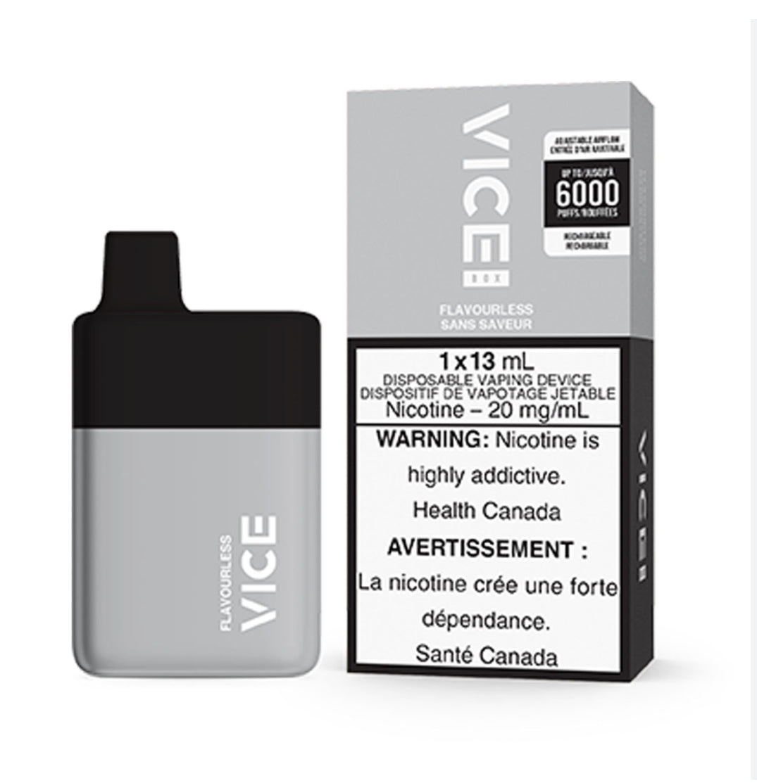 Vice box 6000 Flavourless 20mg/mL disposable (Provincial)