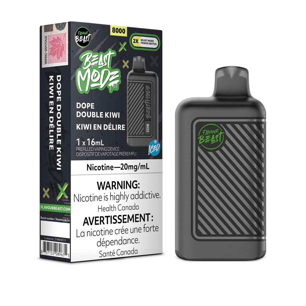 Flavour Beast Mode 8K Dope Double Kiwi Iced 20mg/mL disposable (provincial)