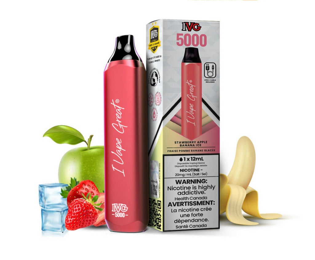 Ivg 5000 Strawberry Apple Banana Ice 20mg/mL disposable(Provincial)