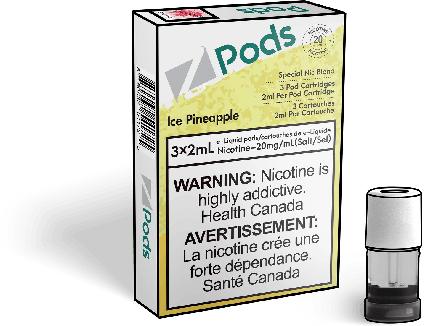 Zpods Ice pineapple 20mg/mL (Provincial)