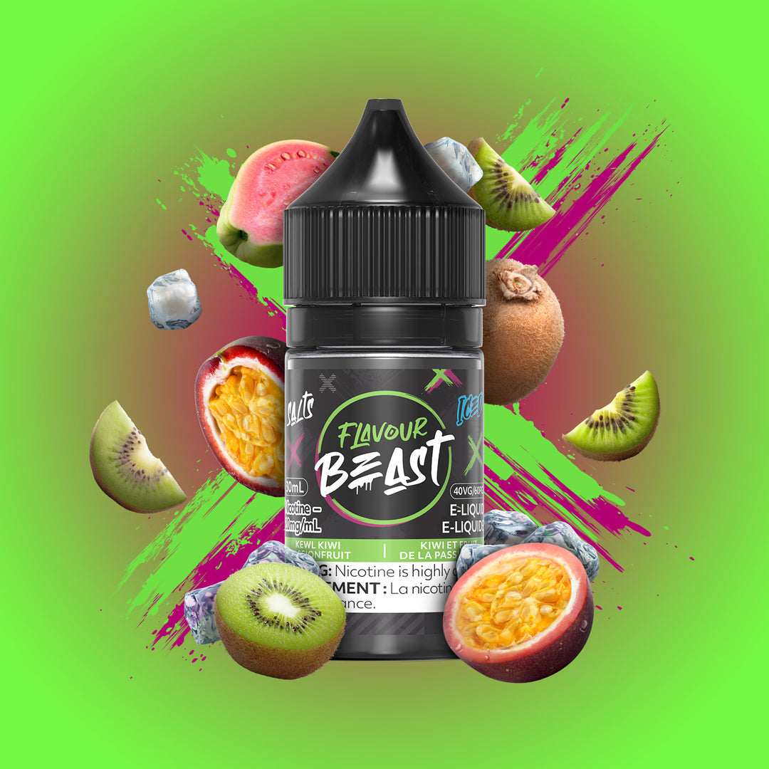 Flavour beast E-liquid Kewl Kiwi Passionfruit Iced 20mg/ml 30ml (Provincial)