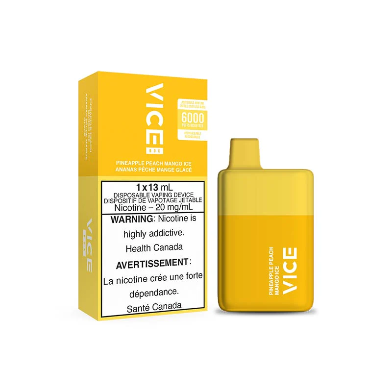 Vice box 6000 Pineapple Peach Mango Ice 20mg/mL disposable (Provincial)