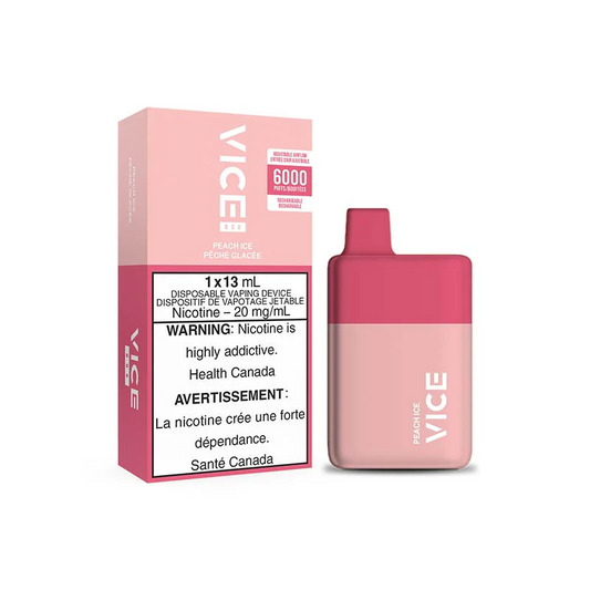Vice box 6000 Peach Ice 20mg/mL disposable (Provincial)