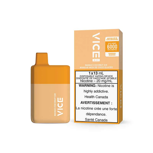 Vice box 6000 Mango Coconut Ice 20mg/mL disposable (Provincial)