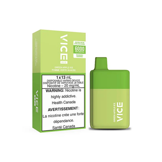 Vice box 6000 Green Apple Ice 20mg/mL disposable(Provincial)