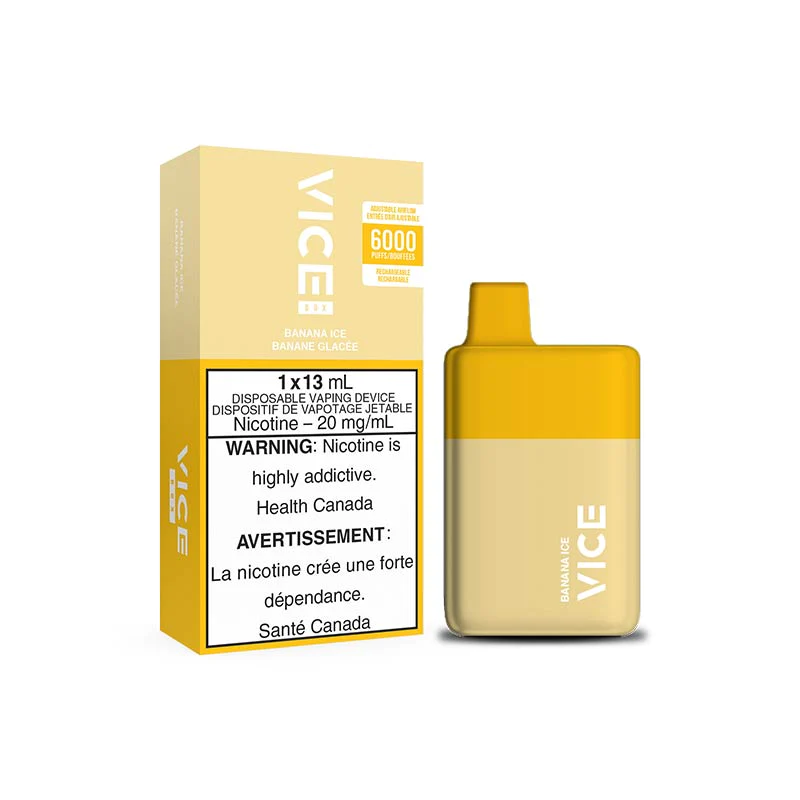 Vice box 6000 Banana Ice 20mg/mL disposable (Provincial)