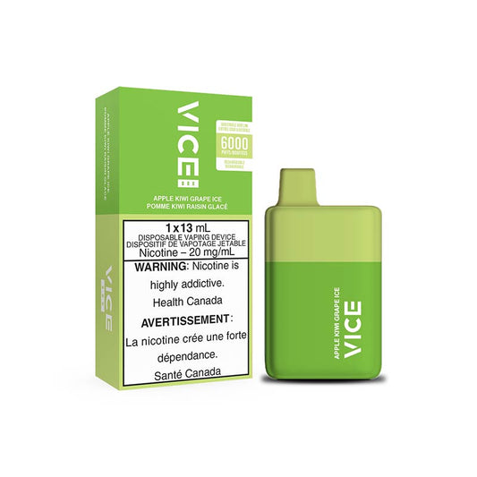 Vice box 6000 Apple Kiwi Grape Ice 20mg/mL disposable (Provincial)