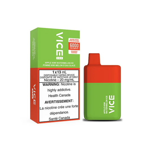 Vice box 6000 Apple Kiwi Watermelon Ice 20mg/mL disposable (Provincial)