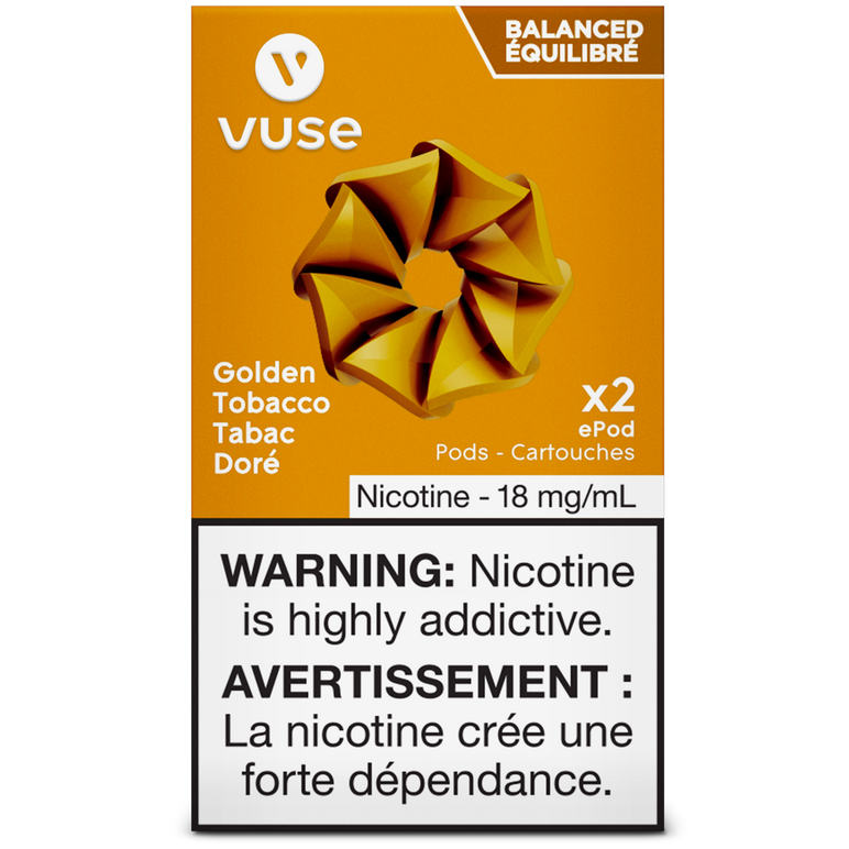 Vuse Epod Golden Tobacco 20mg/mL ×2 (Provincial)