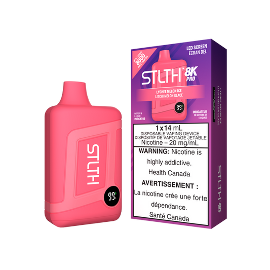 Stlth 8kPro Lychee Melon ice 20mg/mL disposable ( Provincial )