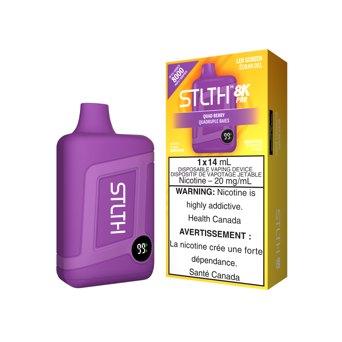 Stlth 8KPro Quad Berry 20mg/mL disposable (Provincial)