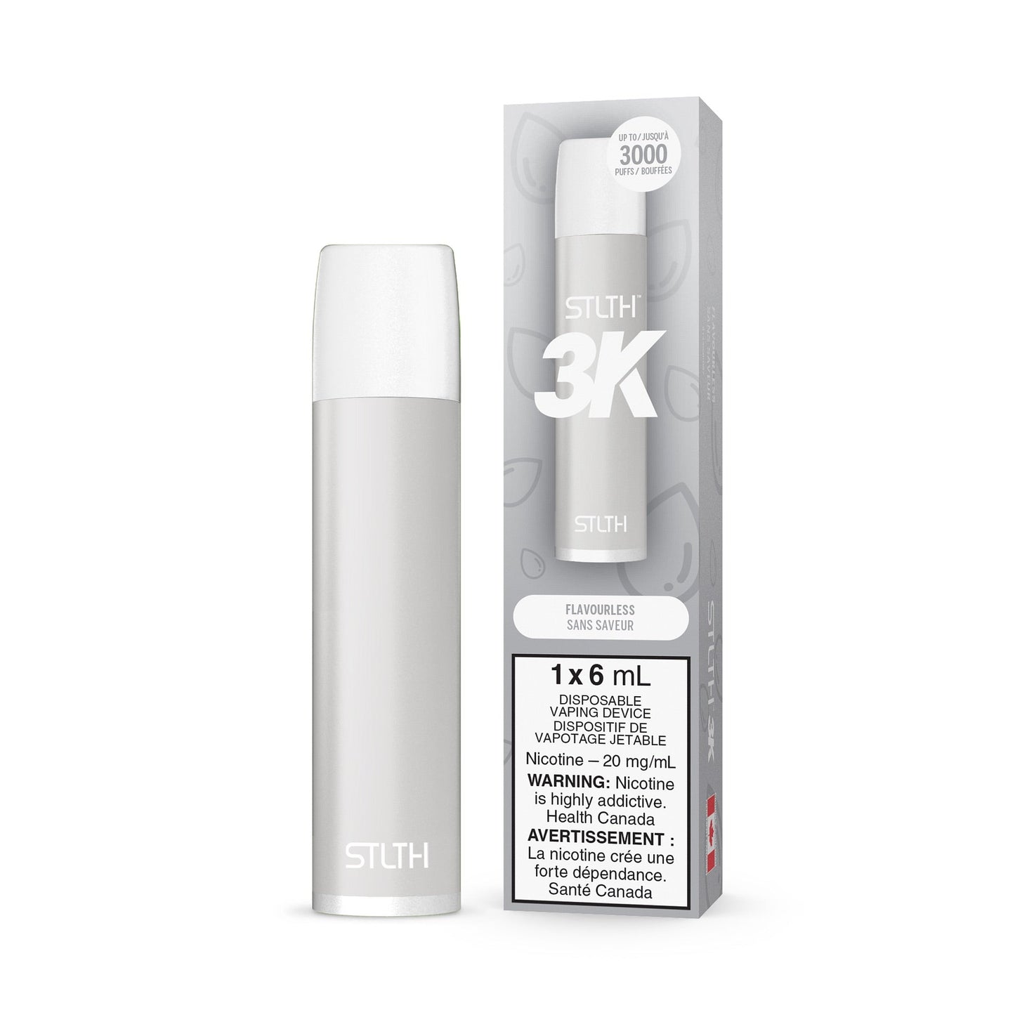Stlth 3k Flavourless 20mg/mL disposable (Provincial)
