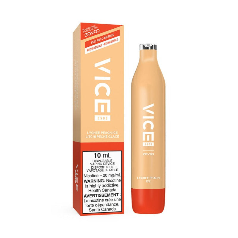 Vice 5500 Lychee Peach Ice 20mg/mL disposable (Provincial)