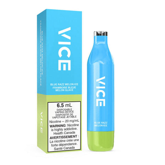 Vice 2500 Blue Razz Melon ice 20mg/mL disposable (Provincial)