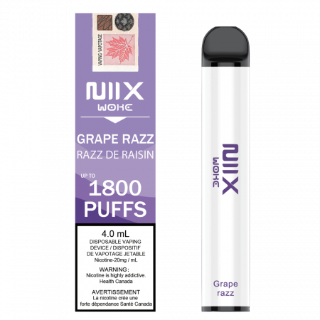 Niix woke Grape Razz 20mg/ml disposable vape