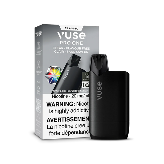 Vuse Pro One 1k ReadyToVape Kit Clear Flavour Free 20mg/mL (Provincial)