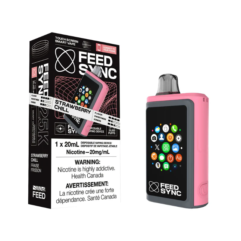 Feed Sync 25k - Strawberry Chill - Smart Disposable Vape (Provincial)