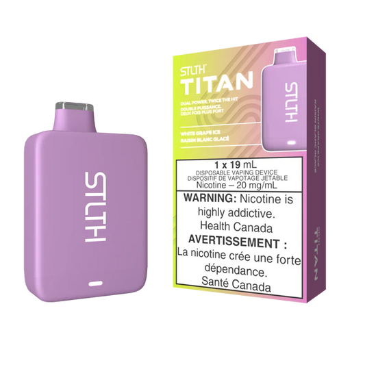 Stlth titan pro 15k White Grape Ice 20mg disposable (provincial)