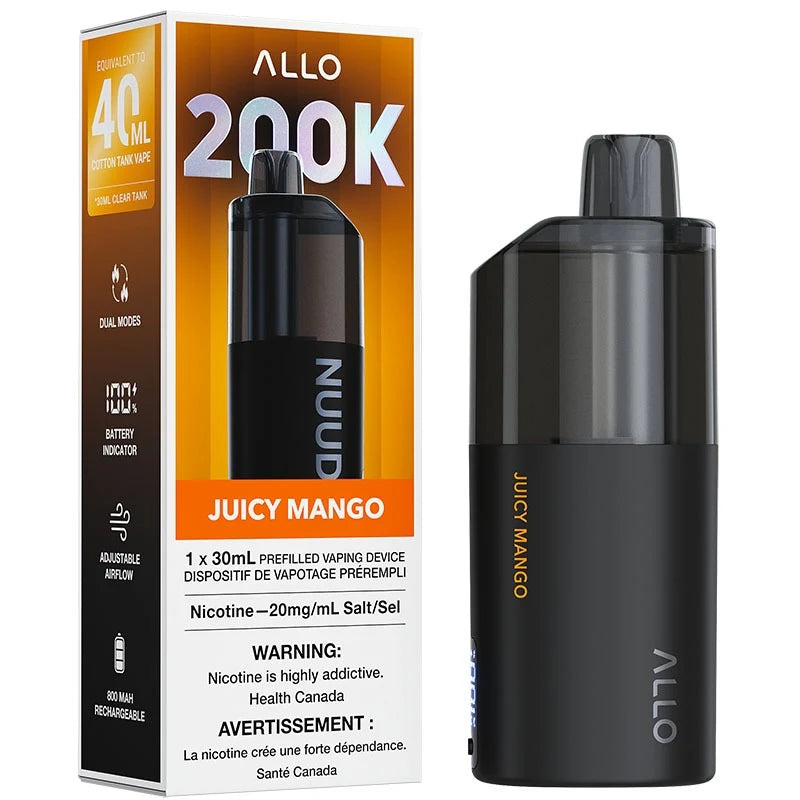 Allo Nuud 200k Juicy Mango 20mg disposable (Provincial)