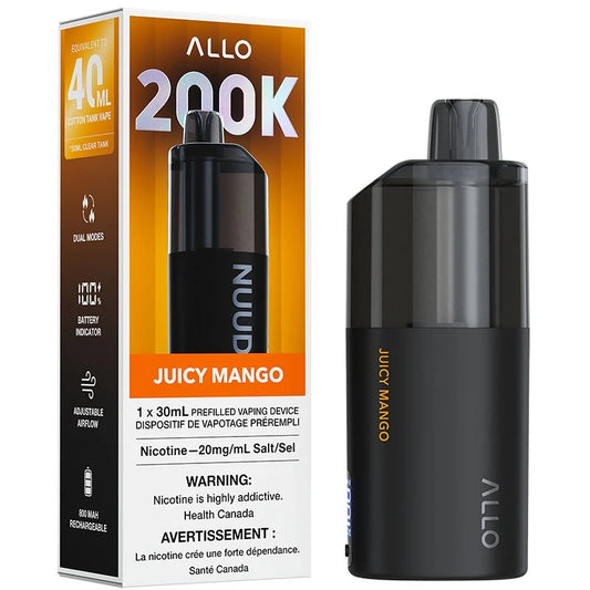 Allo Nuud 200k Juicy Mango 20mg disposable (Provincial)