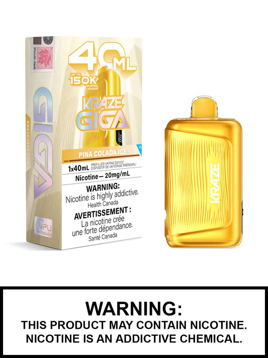 Kraze Giga Pina Colada Ice 150K Puff 20mg/40mL Disposable (Provincial)
