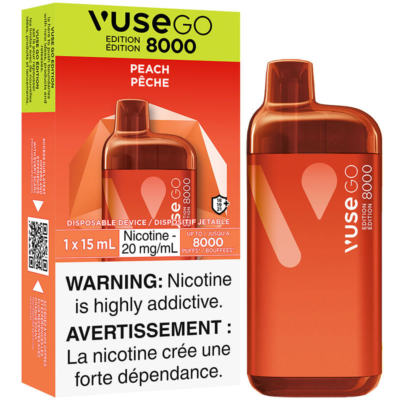 Vuse go 8000 Peach 20mg/mL disposable