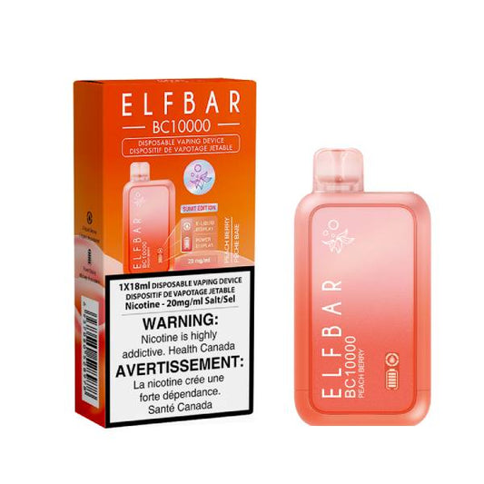 Elf bar BC10000 Peach Berry 20mg/mL disposable (provincial)