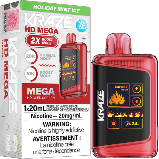 Kraze Hd Mega Holiday Mint Ice 20mg/ml (provincial)