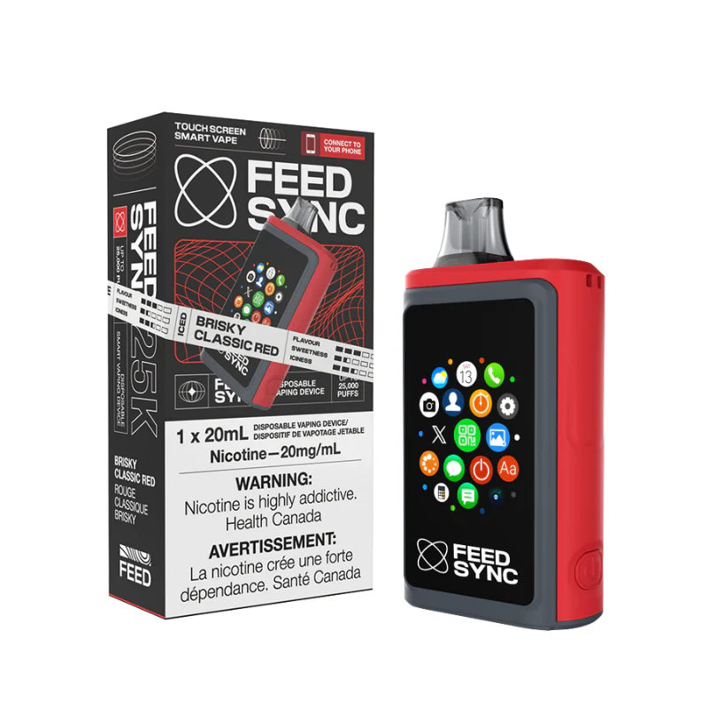 Feed Sync 25k - Brisky Classic Red - Smart Disposable Vape (Provincial)