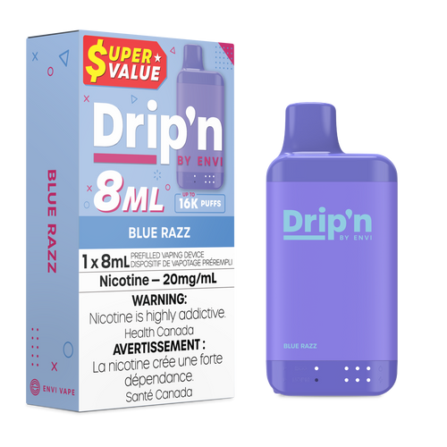 Drip’n 16k Blue Razz 20mg/mL Disposable (Provincial)
