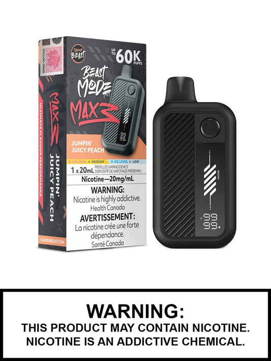 Flavour Beast Mode Max 3 60K Jumpin’ Juicy Peach  20mg/mL Disposable (Provincial)