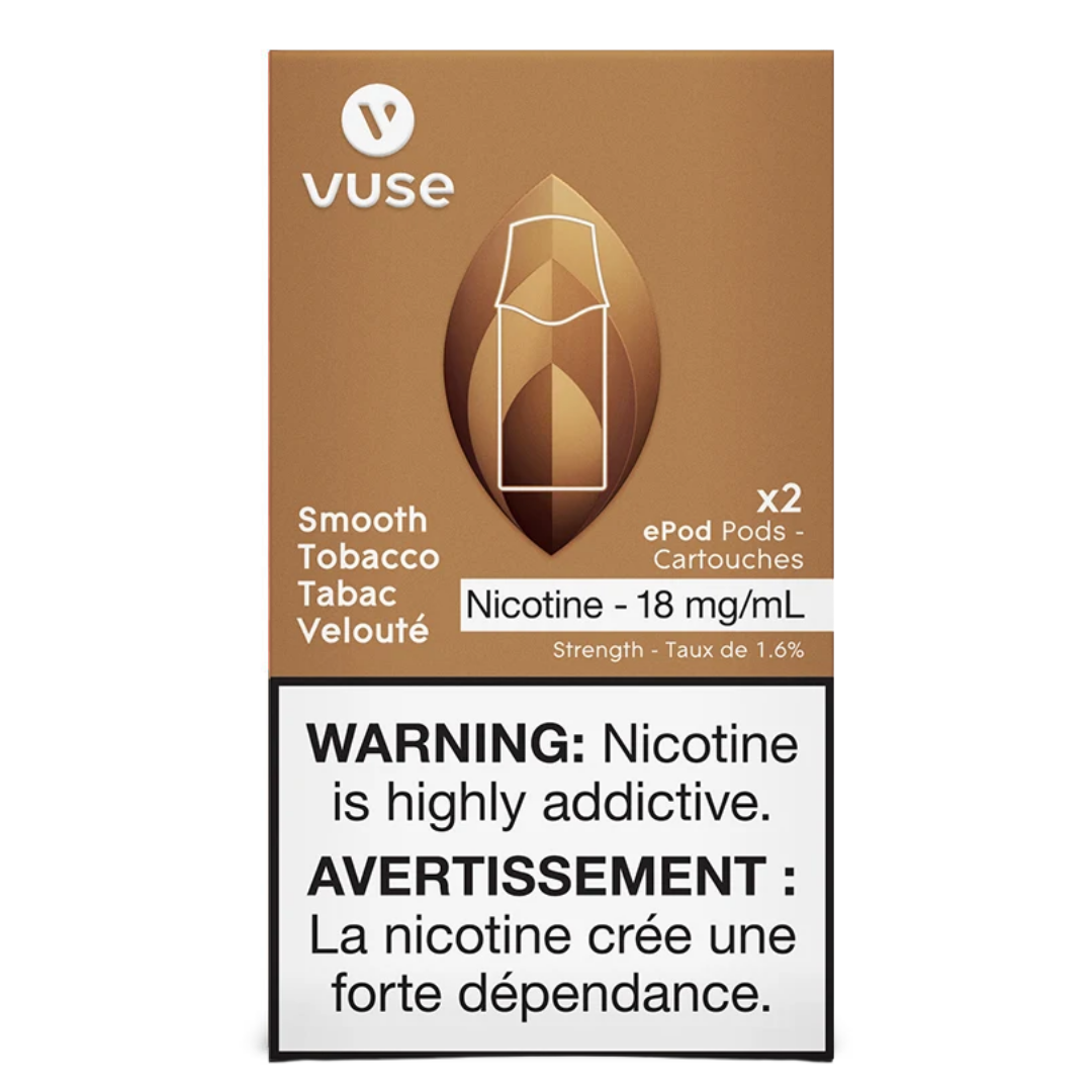 Vuse epod Smooth tobacco 20mg/mL ×2 (New provincial tax)