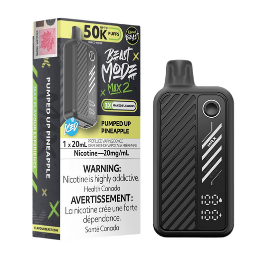 Flavour beast Mode Max2 50k Pumped Up Pineapple Ice 20mg/mL Disposable (Provincial)