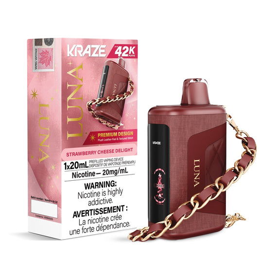 Kraze Luna 42k Strawberry Cheese Delight 20mg/mL Disposable (Provincial)