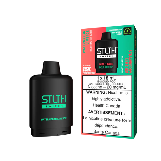 Stlth switch 15k pod Watermelon lime ice / Strawberry lime ice 20mg/mL (Provincial)