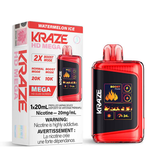 Kraze Hd Mega Watermelon Ice 20mg/ml (provincial)