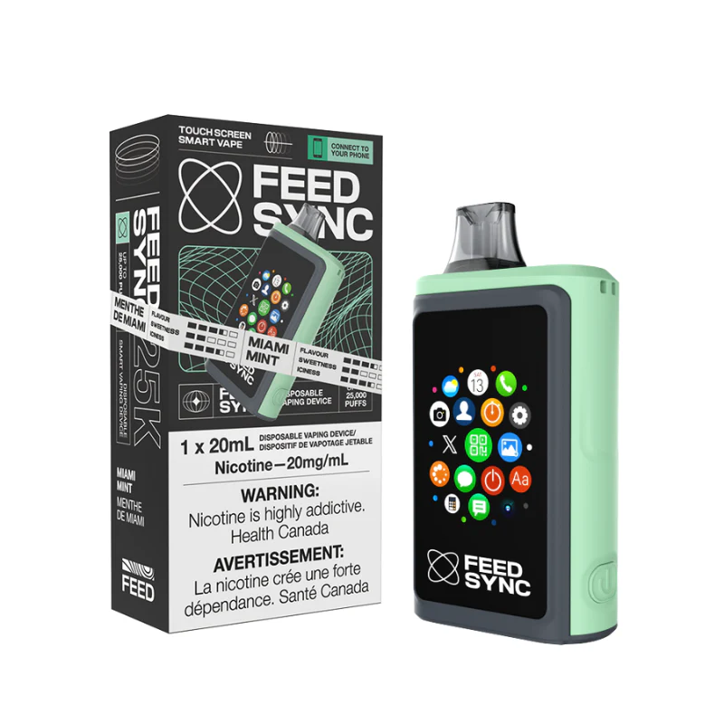 Feed Sync 25k - Miami Mint Ice - Smart Disposable Vape (Provincial)