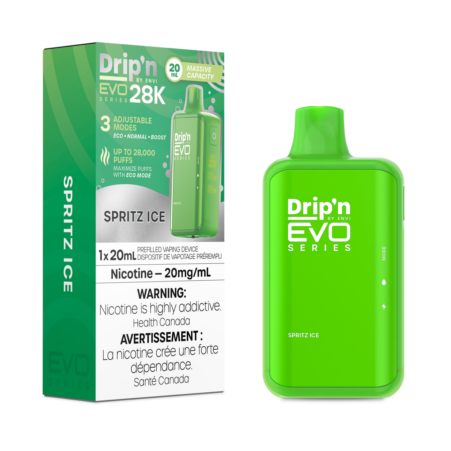 Drip’n EVO 28k Spritz Ice 20mg/mL disposable (provincial)