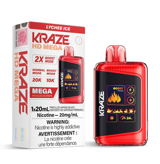 Kraze Hd Mega Lychee ice 20mg/ml (provincial)