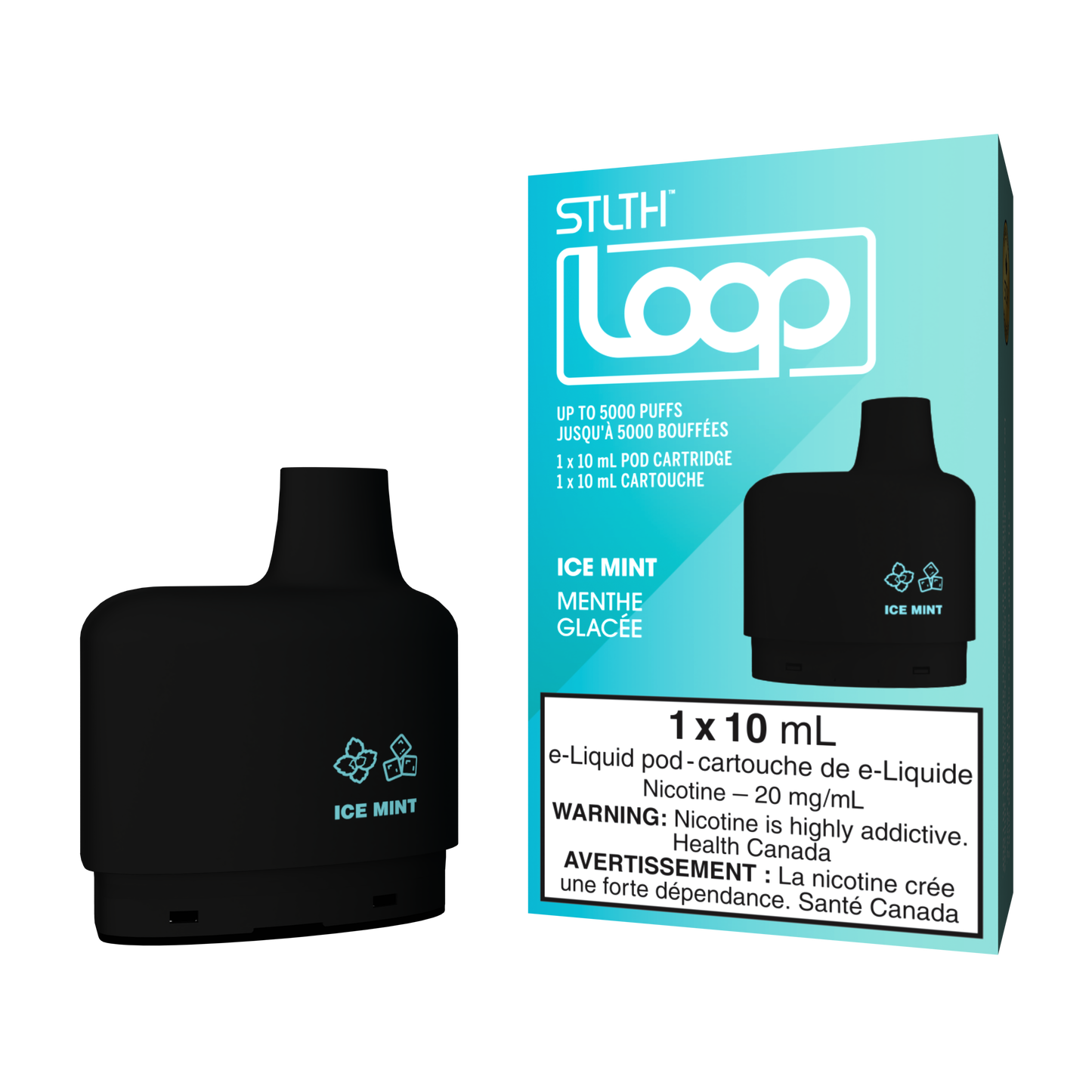 Stlth loop pod Ice mint 20mg/mL