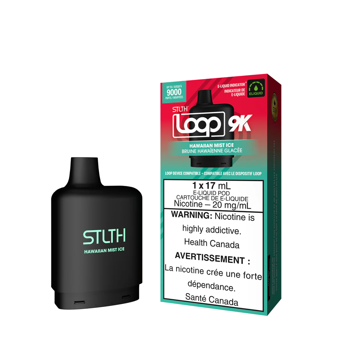 Stlth Loop pod 9K Hawaiian Mist Ice 20mg - 17ml (Provincial)