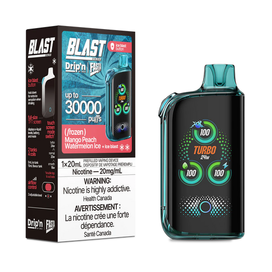 Drip’n Fasta Blast 30k Mango Peach Watermelon Ice 20mg/mL Disposable