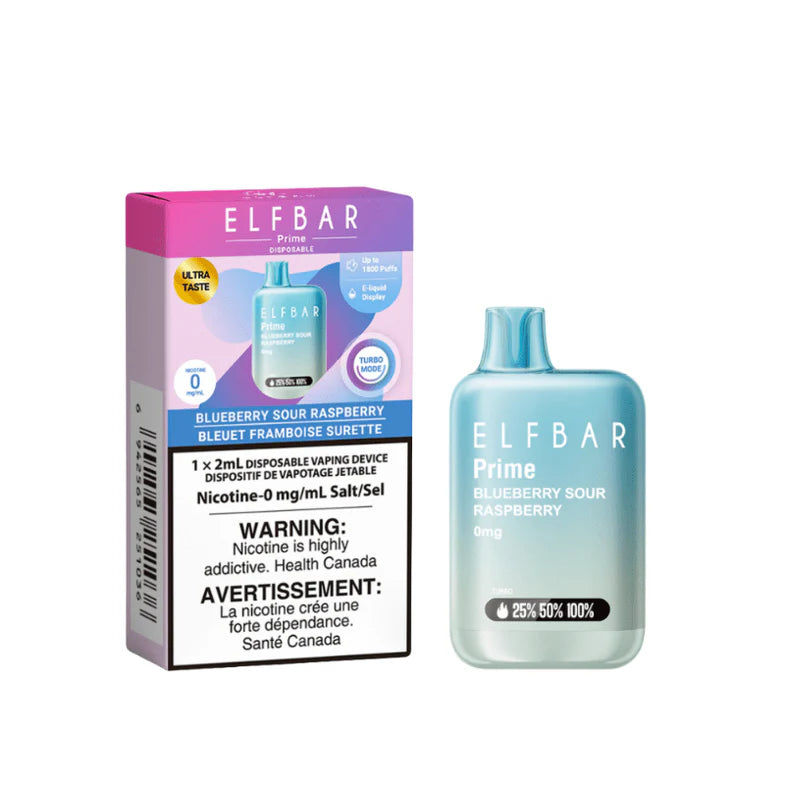 ELF BAR Prime 1800 Blueberry Sour Raspberry 0mg Disposable (Provincial)