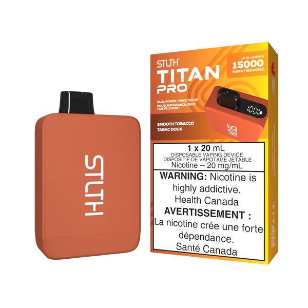 Stlth titan pro 15k Smooth Tobacco 20mg disposable (provincial)