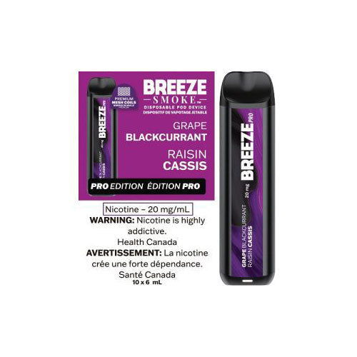 Breeze pro 2000 Synthetic 50  Grape Blackcurrant 20mg/mL disposable