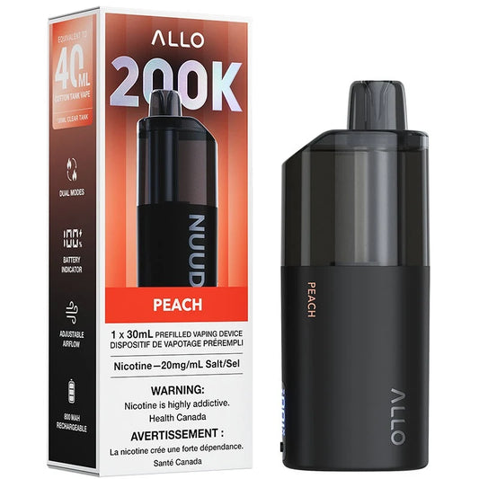 Allo Nuud 200k Peach 20mg disposable (Provincial)