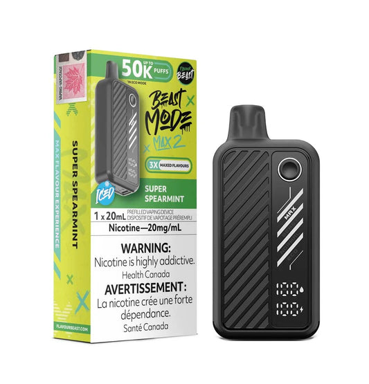 Flavour beast Mode Max2 50k Super Spearmint Ice 20mg/mL Disposable (Provincial)