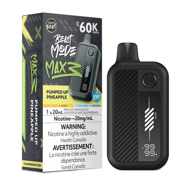 Flavour Beast Mode Max 3 60k Pumped Up Pineapple Ice 20mg/mL Disposable (Provincial)