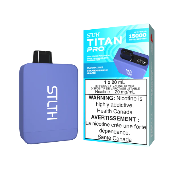 Stlth titan pro 15k Blue Razz 20mg disposable (provincial)