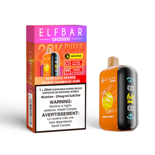 ELF BAR GH20k Sour Razz Orange 20mg/mL Disposable (Provincial)